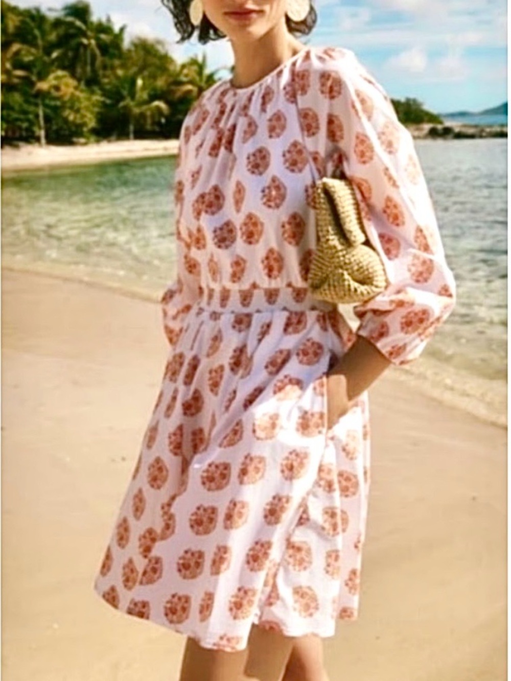 J. Crew Smocked-Waist Mini Dress